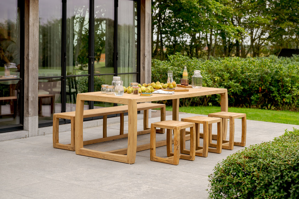 Robuuste teak tafel Manon - Gescova