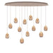 Grote luxe druppel lamp 12 lichts egg champagne