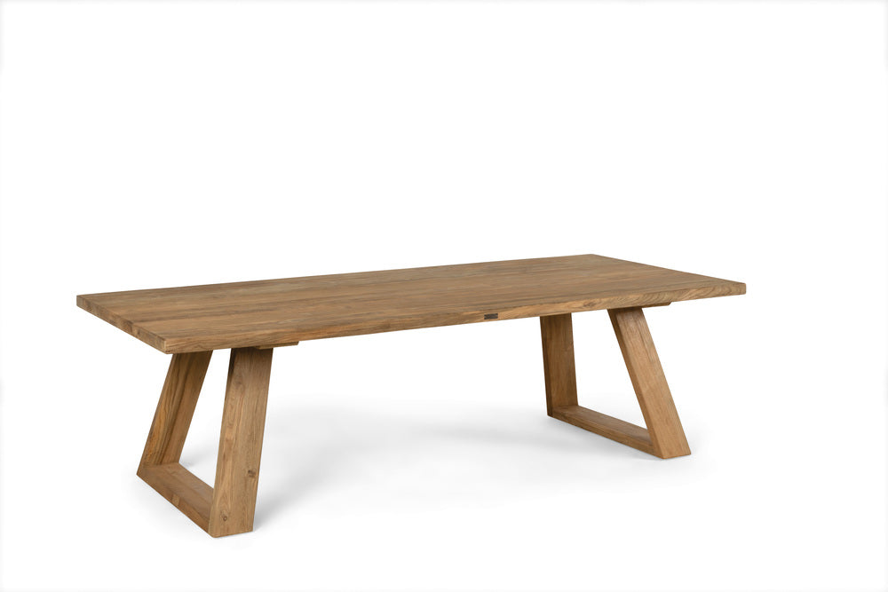 Grote tuintafel 14 personen tafel van 4 meter Gerecycled teakhout victoria uniek gescova