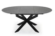 HPL caviar silver ronde uitschuiftafel levi