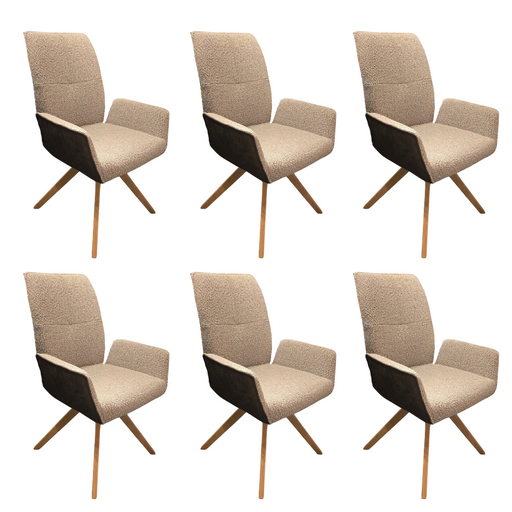 Hjort Knudsen Eetkamerstoel hoge rug – Set van 6  Showmodel