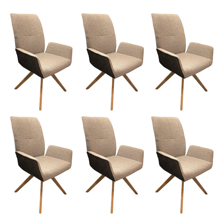 Hjort Knudsen Eetkamerstoel hoge rug – Set van 6  Showmodel