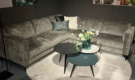 Hoek-bank-elementen-Savana-Anker-L253xB253xD88cm-zitmeubel-zilver-grijs-velvet-velours-vastekussens-pootjes-zwart-sale-uitverkoop-showmodel-Bilthoven