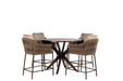 Hydra bronze high dining calma tafel bronze O120cm  Yoi