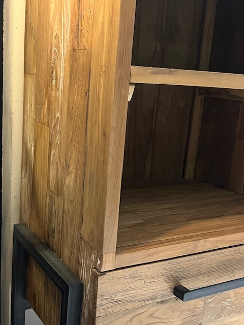 Smalle industriële kast Potenza 190x66 cm  | Showmodel