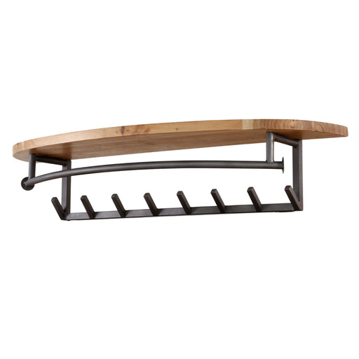 Kapstok Round met hoedenplank - Massief acacia