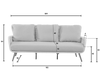 Key Largo 3 zits sofa afmetingen apple bee