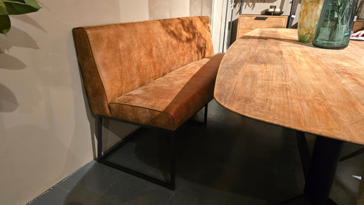 Lara eetbank cognac leer het anker showmodel