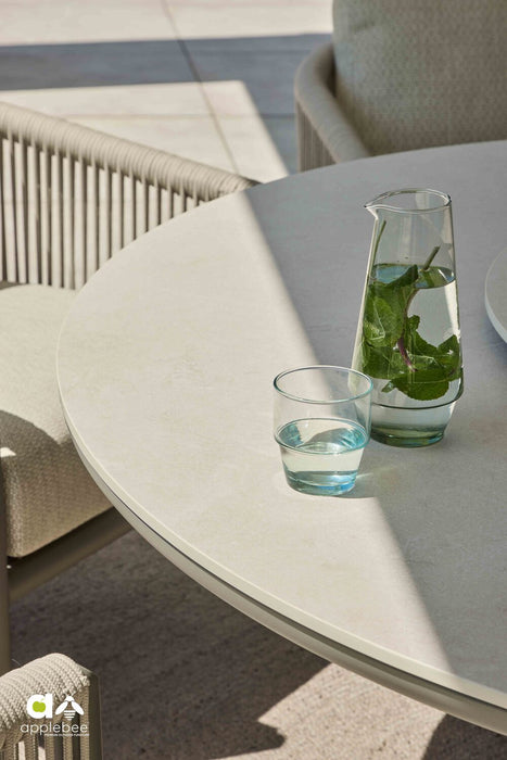 low dining tuintafel taupe apple bee