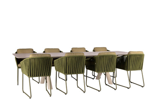 Maratea salix tuinset met Calera dining chair olive yoi