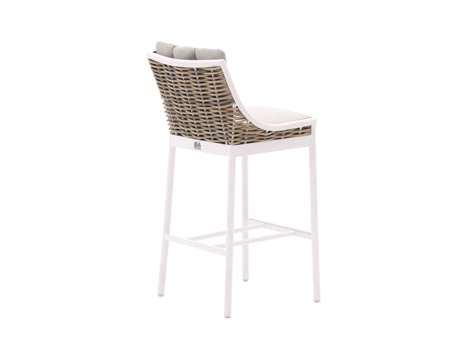 Bartstoel buiten Milou apple bee wicker en aluminium naturel/oyster kleur