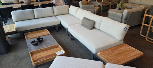 Mura loungeset taupe teak apple bee showmodelaanbieding