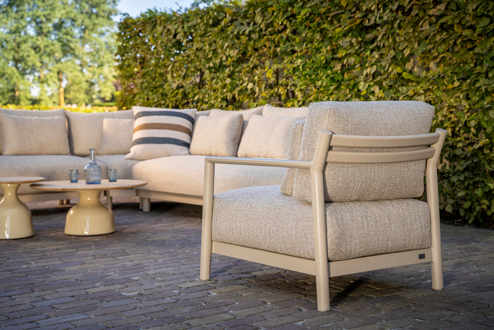 Mykonos latte loungeset modulair loungestoel 4 seasons outdoor