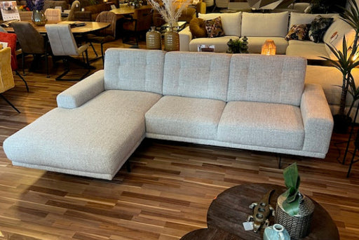 Gecapitonneerde retro hoekbank ‘Nienke’ met modulaire elementen stof Oasis