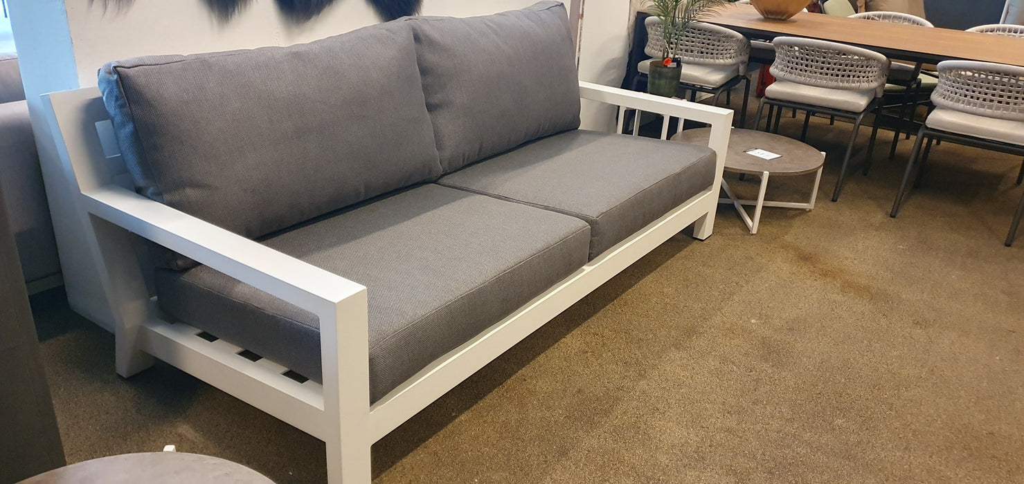 Grote 3-zits loungebank tuin wit - Yoi Ookii