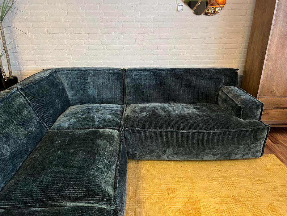 Plantani-blauw-ribstof-zitzak-hoekbank-plofbank-loungebank-vlinderstiksel-uitverkoop-sale-utrecht-318x253cm-easysofa