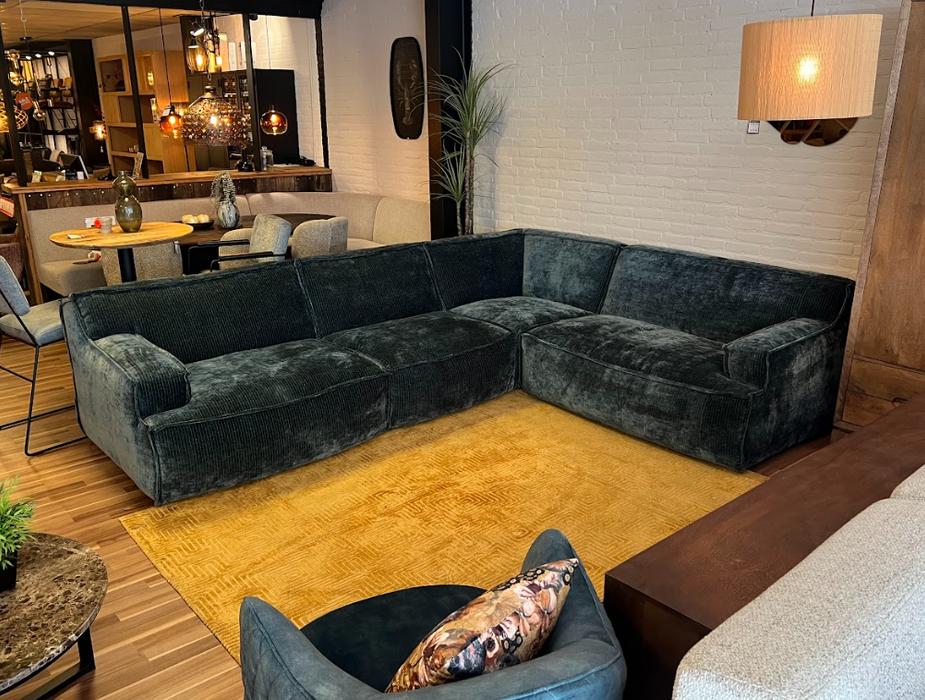Plantani-blauw-ribstof-zitzak-hoekbank-plofbank-loungebank-vlinderstiksel-uitverkoop-sale-utrecht-318x253cm-easysofa