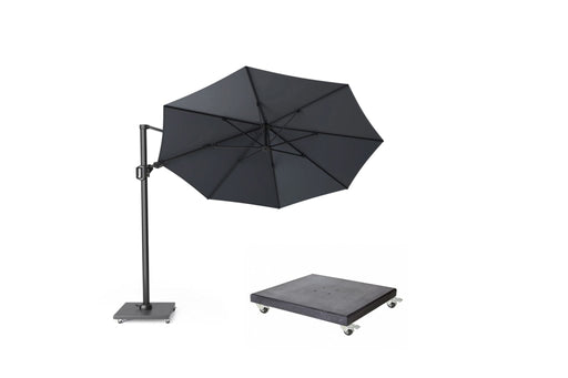 Ronde zweefparasol antraciet Platinum Challenger T2