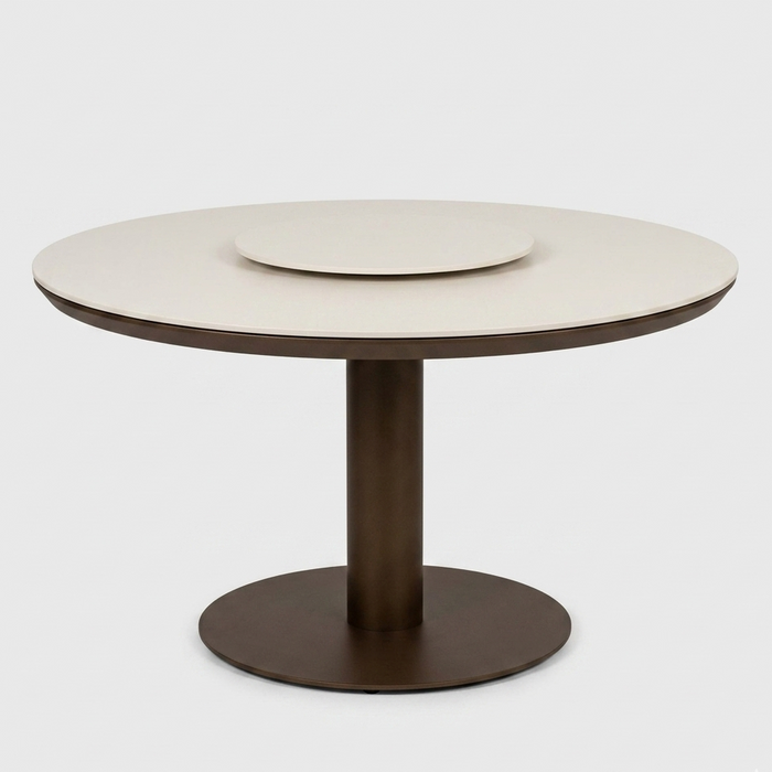 Ronde melville tafel bronze frame  apple bee