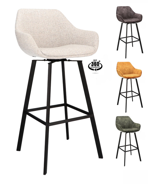 360˚ Draaibare lage (kookeiland) barkruk