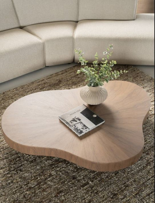 salontafel organisch walnoot lichtbruin