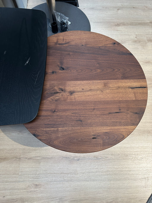 Salontafel rond 60 cm notenhout