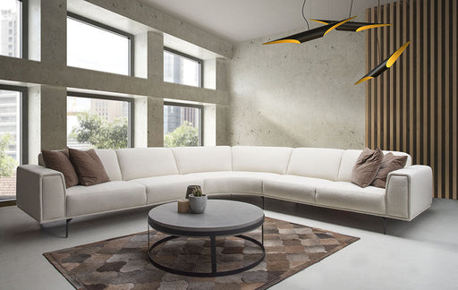 Shadow ronde hoekbank het anker in stof Society Cream