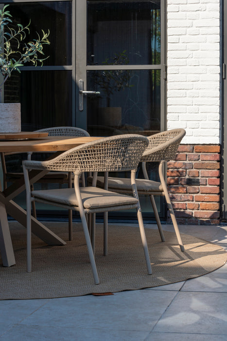 Sienna dining set Latte met prado tafel 4 seasons outdoor