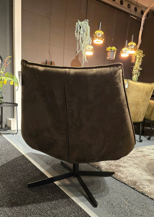 Smile Cartel Living draaifauteuil in velvet groen