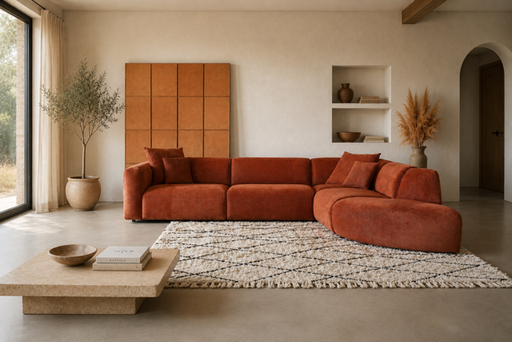 Modulaire royale bank tot grond met vaste rugkussens 