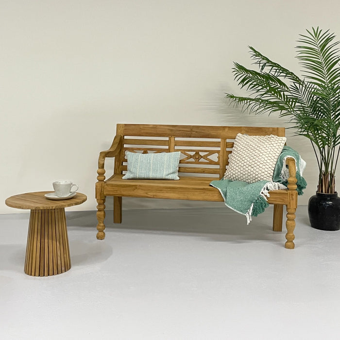 Teakhouten stationsbank voor buiten | 120-150-200 cm