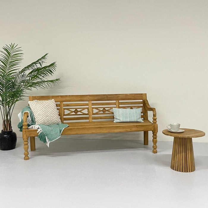 Teakhouten stationsbank voor buiten | 120-150-200 cm