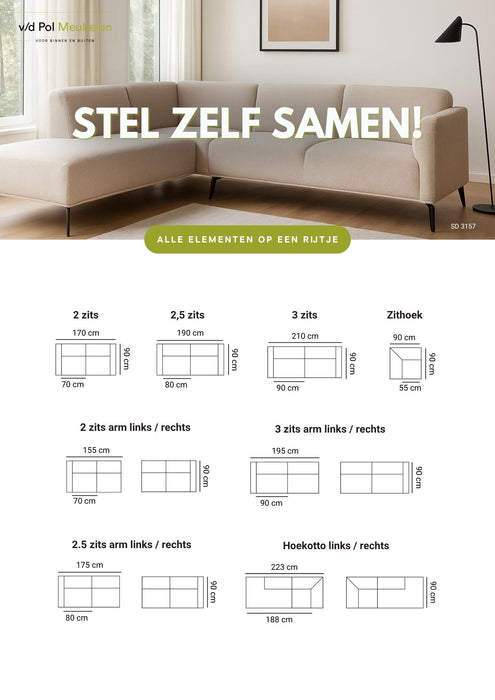 Stel zelf je formaat bank samen
