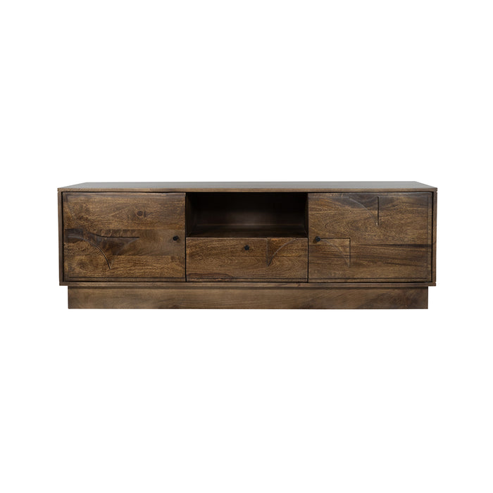 TV-dressoir-150cmx40x50-2deuren-1lade-1openvak-Mango-Brown-Walnut-Kaapstad-Collection-tropisch-hout-organisch-rond-figuren-retro-sidetable-Wallnoot-utrecht-bruin