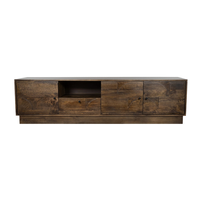 TV-dressoir-190cm-3deuren-1lade-1openvak-Mango-Brown-Walnut-Kaapstad-Collection-tropisch-hout-organisch-rond-figuren-retro-sidetable-Wallnoot-bruin-190cmx40x50-Utrecht