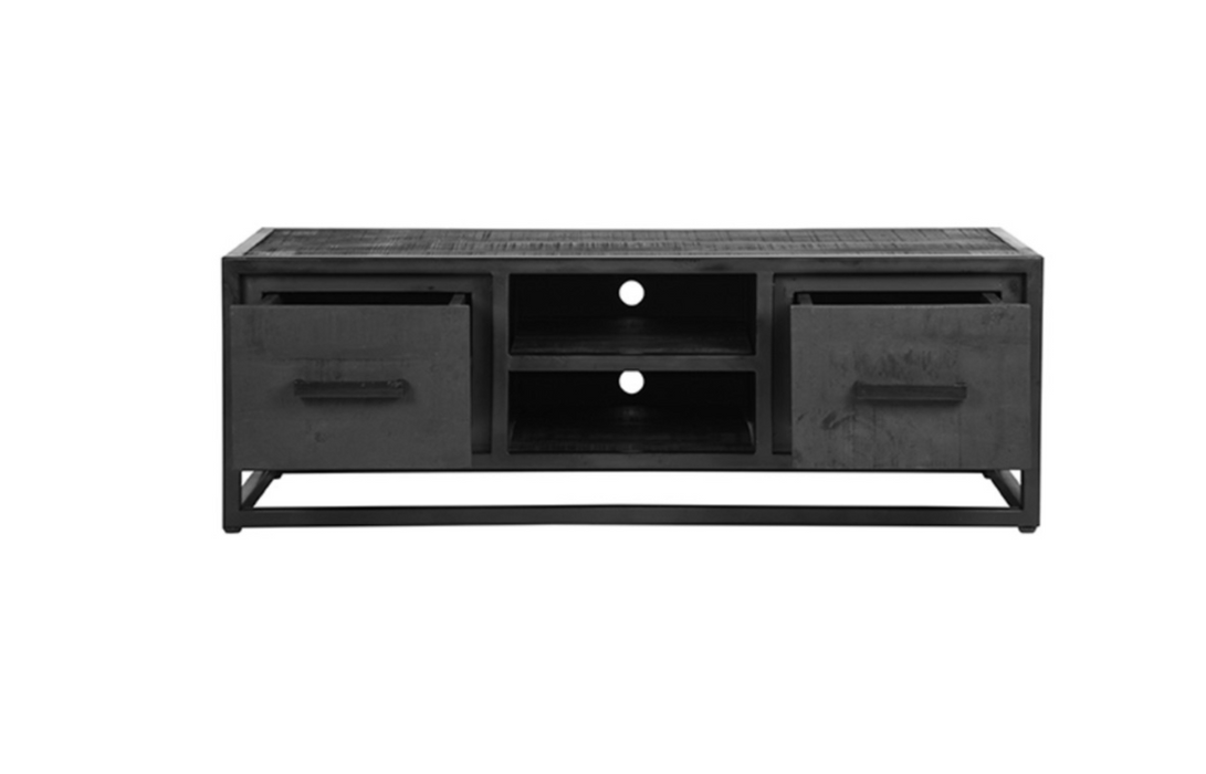 Tv-meubel chili - Zwart mango hout - van LABEL51 - 120x45x40 cm - Showmodelaanbieding