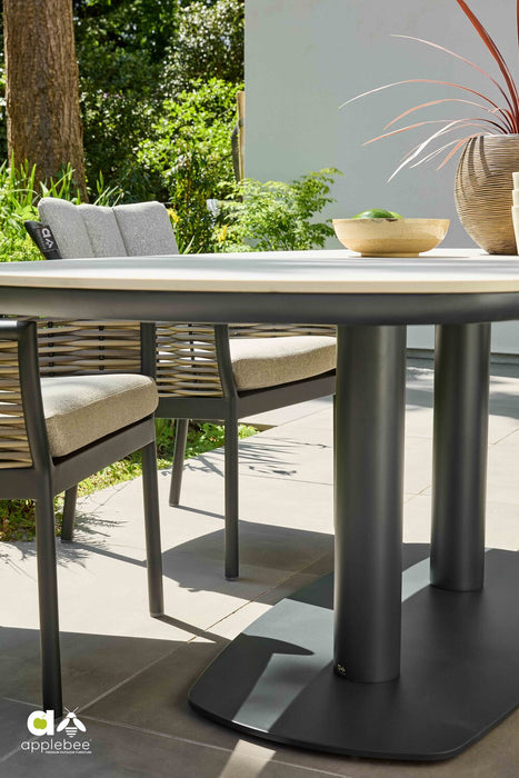 Zwarte tuintafel Apple Bee Melville 220x110_cm