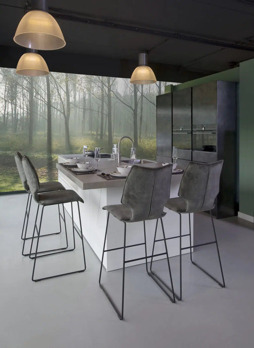 moderne barkruk met rugleuning Ace II-F Bree's New World