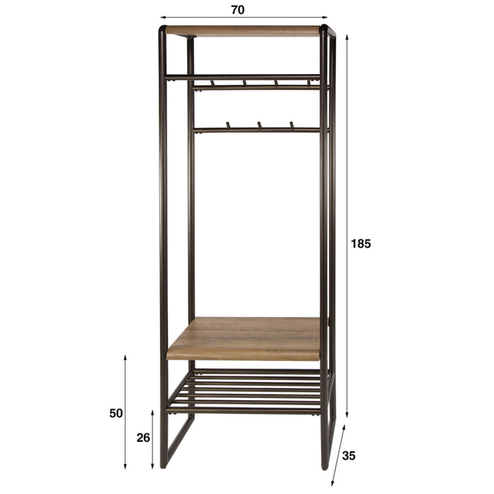 afmetingen garderobemeubel luno 70cm