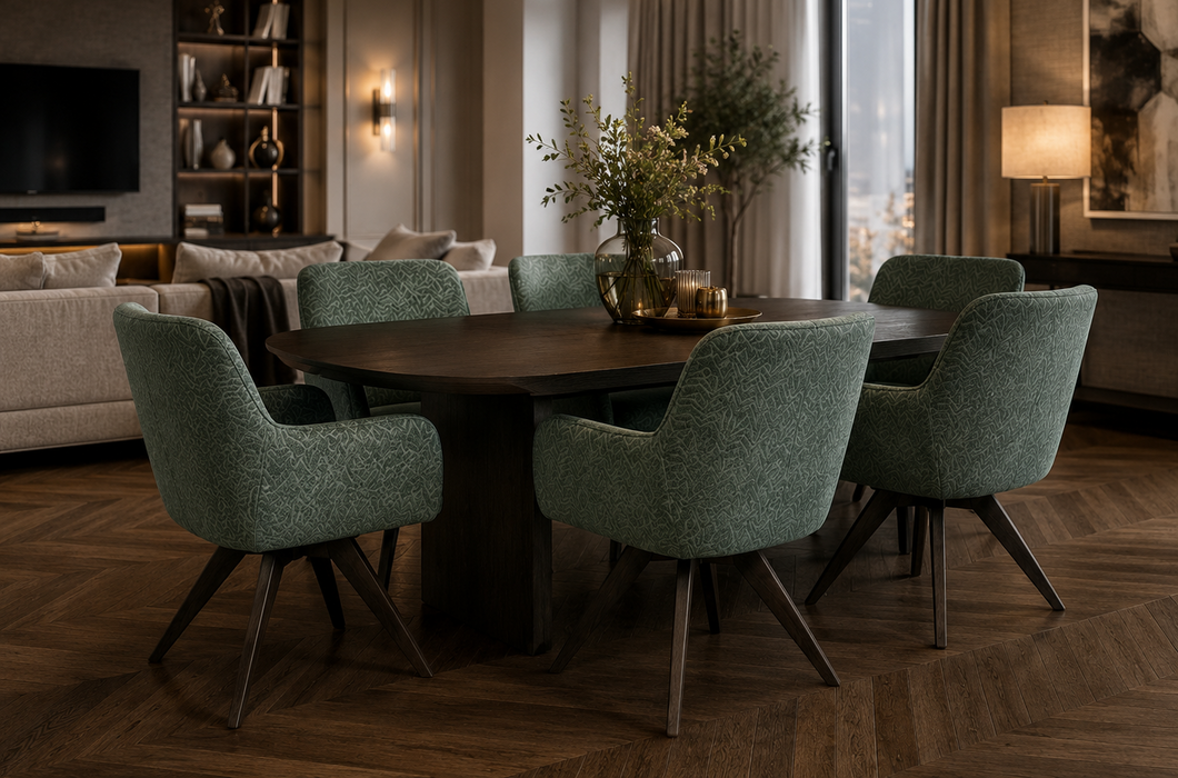aurora eetstoel met houten poot 