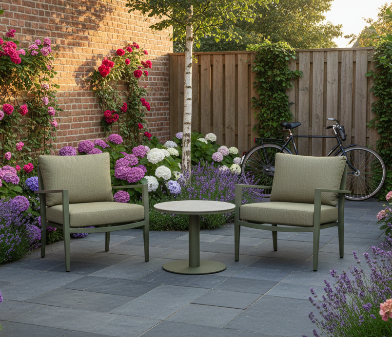 balkonset bosa en millor travertin olive Yoi Furniture