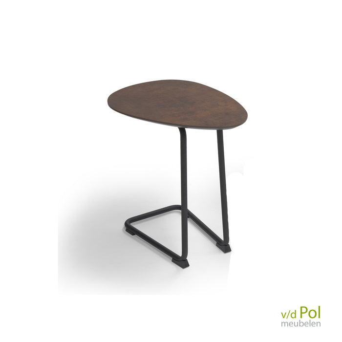 Twinny set van 2 banktafels – HPL Plastica brons & agaatgrijs