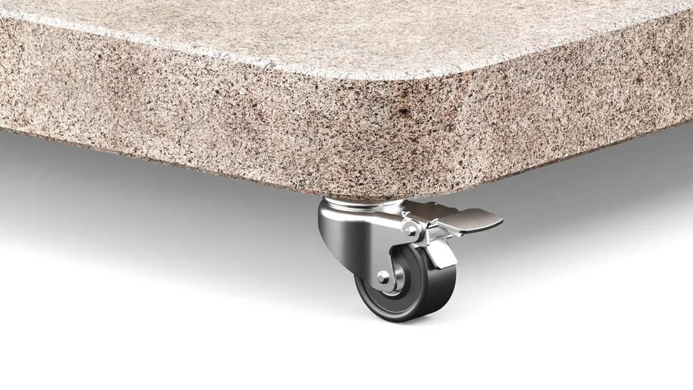 beige parasolvoet op wielen venezia platinum