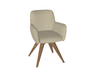 beige stoel met houten poot aurora