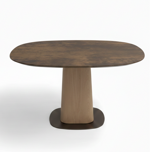 bronze vierkante eettafel storq bree's new world vier persoons eettafel HPL Plastica brons