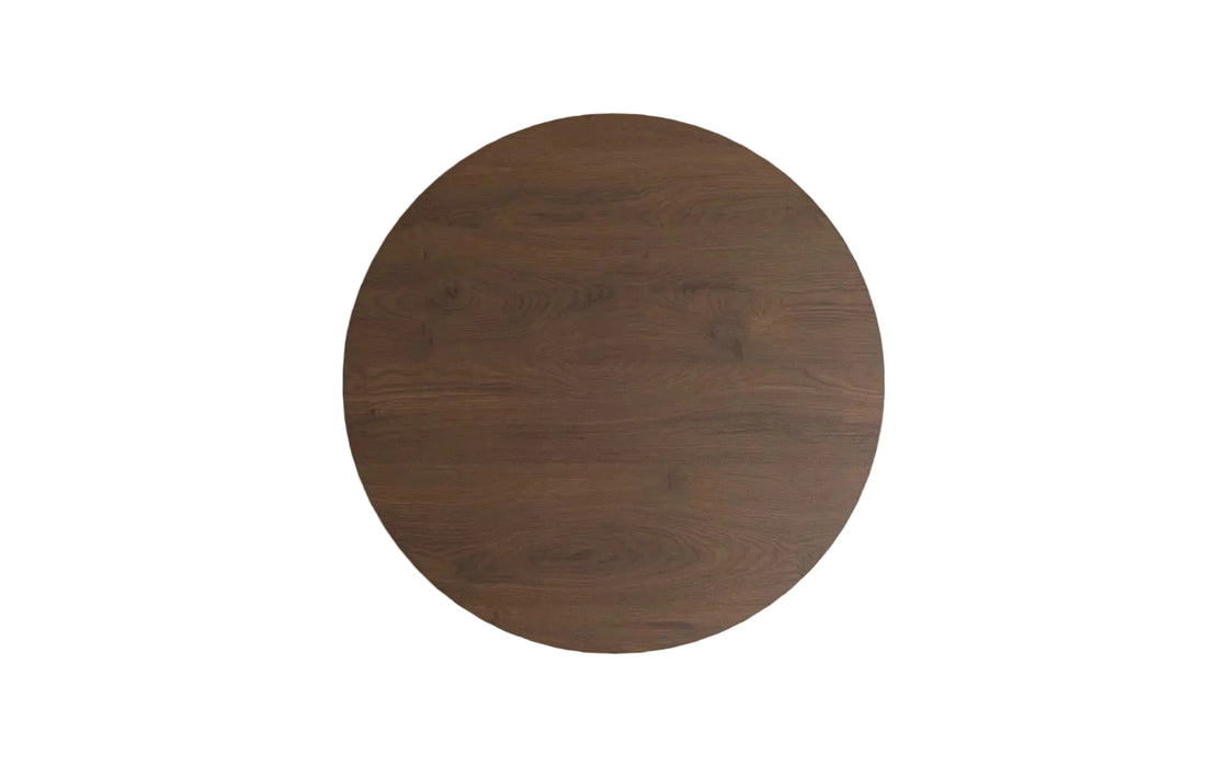 brown oak lamulux ronde tafel