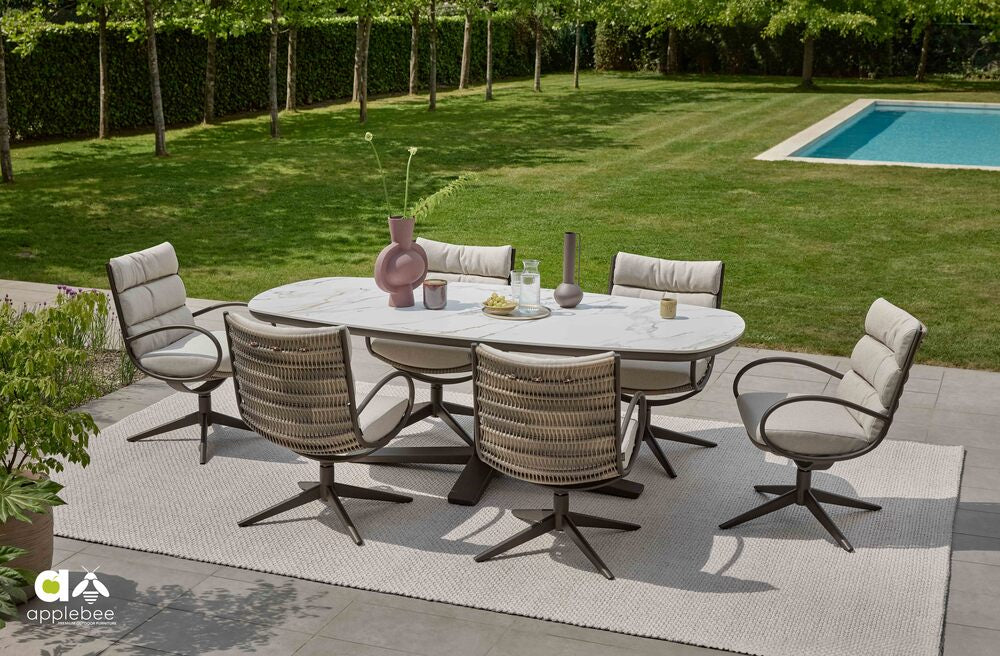 camp bay tuinstoel zanzibar tuintafel bronze apple bee