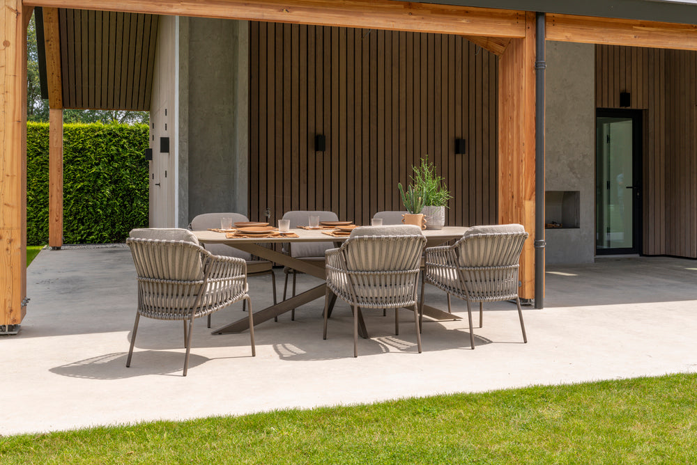 capalbio tuinset met prado tafel terre keramiek taste by 4 seasons outdoor