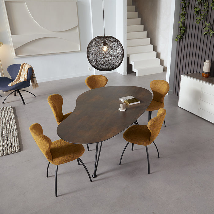 Cloudy HPL eettafel Bree's New World Brons