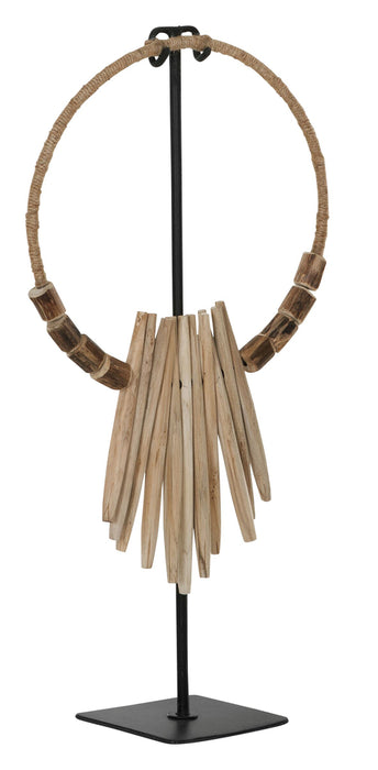 ornament teakhout touw wooden necklace must living